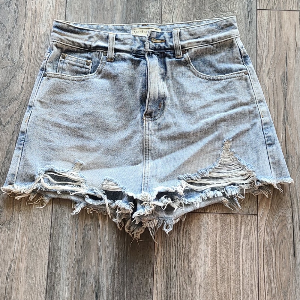 Denim skort